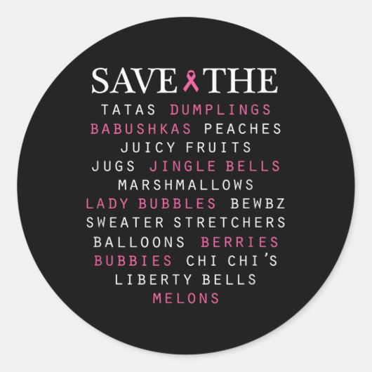 乳がん認識度スラング用語 ラウンドシール (正面)