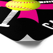 乳がん認識度ソフトボール戦を打ち切る ポスター (角)