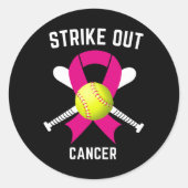 乳がん認識度ソフトボール戦を打ち切る ラウンドシール (正面)