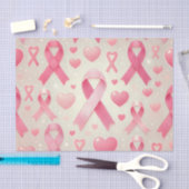 乳がん認識度ティッシュペーパー 薄葉紙 (クラフト)