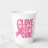 乳がん認識度テーマ紙カップ 紙コップ (正面)