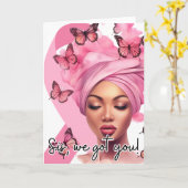 乳がん認識度ノートカード カード (黄色い花)