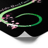 乳がん認識度ハート贈与 ポスター (角)