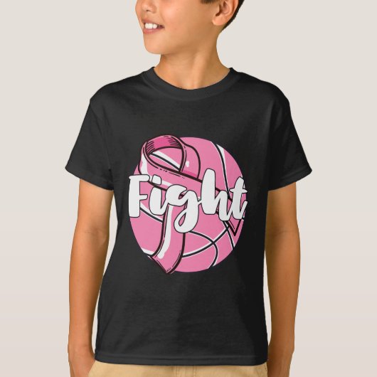 乳がん認識度バスケットボール選手Baと戦う Tシャツ (正面)