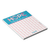 乳がん認識度パーソナライズされたメモ帳 ノートパッド (アングル)