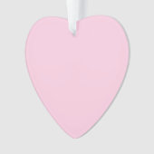 乳がん認識度ピンクかわいいハートクリスマス オーナメント (正面)