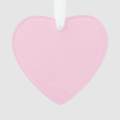 乳がん認識度ピンクかわいいハートクリスマス オーナメント (正面)