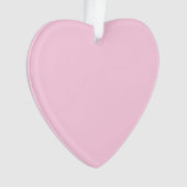 乳がん認識度ピンクかわいいハートクリスマス オーナメント (正面)
