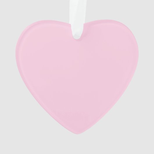 乳がん認識度ピンクかわいいハートクリスマス オーナメント (裏面)