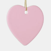 乳がん認識度ピンクかわいいハートクリスマス セラミックオーナメント (右)