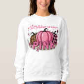 乳がん認識度ピンクサポートスクワッド服 スウェットシャツ (正面)