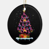 乳がん認識度ピンクファミリーマッチングクリス セラミックオーナメント (左)