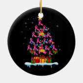 乳がん認識度ピンクファミリーマッチングクリス セラミックオーナメント (裏面)