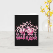 乳がん認識度ピンクボクシング手袋戦士 カード (黄色い花)