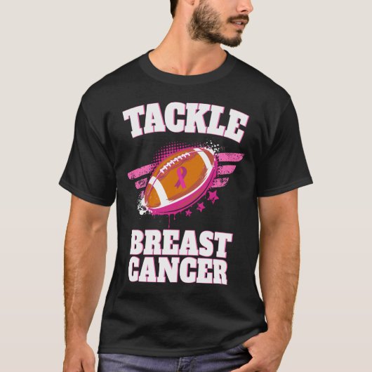 乳がん認識度ピンクリボンに取り組む Tシャツ (正面)
