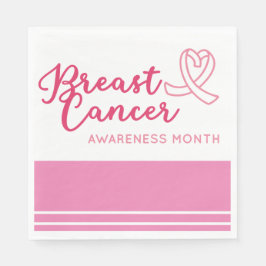 乳がん認識度ピンクリボンをテーマにした スタンダードランチョンナプキン