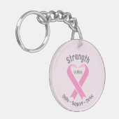 乳がん認識度ピンクリボンアクリル キーホルダー (正面左)