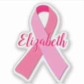 乳がん認識度ピンクリボンシール シール (正面)