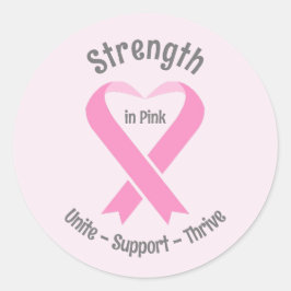 乳がん認識度ピンクリボンシール ラウンドシール