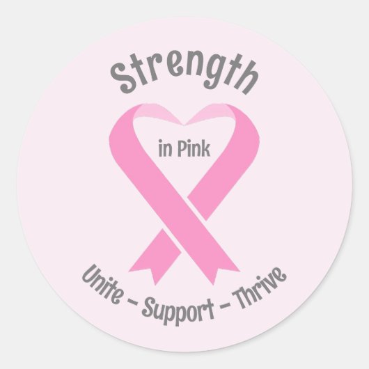 乳がん認識度ピンクリボンシール ラウンドシール (正面)