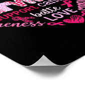 乳がん認識度ピンクリボンハート生存者 ポスター (角)