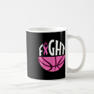 乳がん認識度ピンクリボンバスケットボールティー コーヒーマグカップ