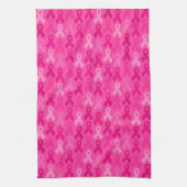 乳がん認識度ピンクリボンパターン キッチンタオル (縦)