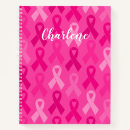 乳がん認識度ピンクリボンパターン ノートブック
