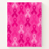 乳がん認識度ピンクリボンパターン ノートブック (裏面)