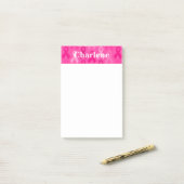 乳がん認識度ピンクリボンパターン ポストイット (デスク上)