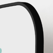 乳がん認識度ピンクリボンロゴ ピックルボールラケット (左詳細)