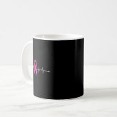 乳がん認識度ピンクリボン心拍抑制 コーヒーマグカップ (正面左)