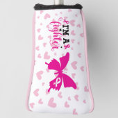 乳がん認識度ピンクリボン戦闘機 ゴルフヘッドカバー (回転90)