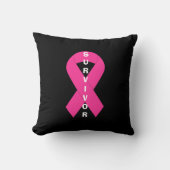 乳がん認識度ピンクリボン生存者 クッション (正面)