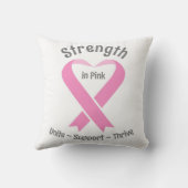 乳がん認識度ピンクリボン クッション (裏面)