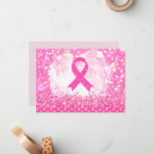 乳がん認識度ピンクリボン ノートカード (正面/裏面インサイチュ)