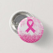 乳がん認識度ピンクリボン 缶バッジ (正面&裏面)