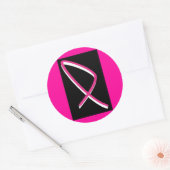 乳がん認識度ピンクリボンI ラウンドシール (封筒)