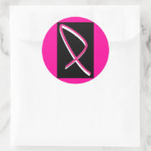 乳がん認識度ピンクリボンI ラウンドシール (バッグ)