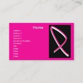乳がん認識度ピンクリボンI 名刺 (正面)