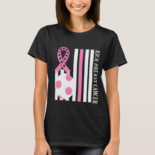 乳がん認識度ピンクリボンTシャツ Tシャツ (正面)