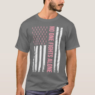 乳がん認識度ピンクリボンUSAアメリカF Tシャツ