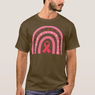 乳がん認識度ピンクレインボーピンクリボンG Tシャツ
