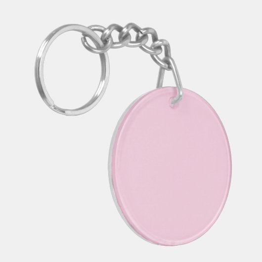 乳がん認識度ピンク無地の色かわいい キーホルダー (正面左)