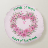 乳がん認識度フローラハート ラウンドクッション (裏面)