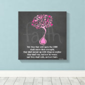 乳がん認識度プリントとバイブル・バース キャンバスプリント (インサイチュ (ウッドフロア))