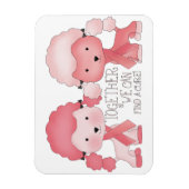 乳がん認識度プードル マグネット (縦)