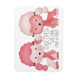 乳がん認識度プードル マグネット