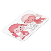 乳がん認識度プードル マグネット (左側)