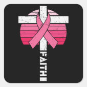 乳がん認識度ホープ強度クリスチャン スクエアシール (正面)